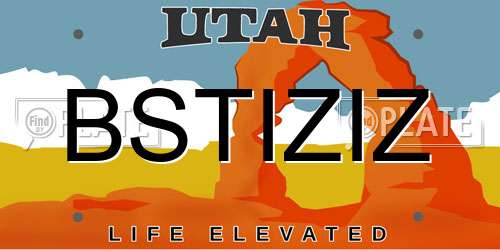 BSTIZIZ Utah License Plate