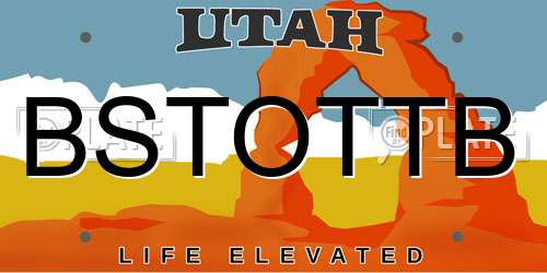 BSTOTTB Utah License Plate