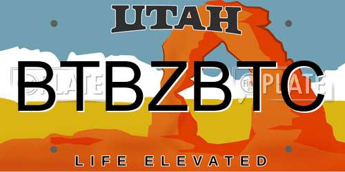 BTBZBTC Utah License Plate