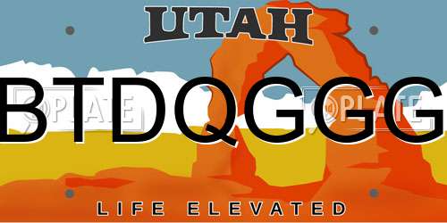 BTDQGGG Utah License Plate