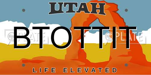 BTOTTIT Utah License Plate