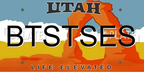 BTSTSES Utah License Plate
