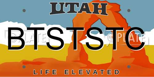 BTSTSTC Utah License Plate