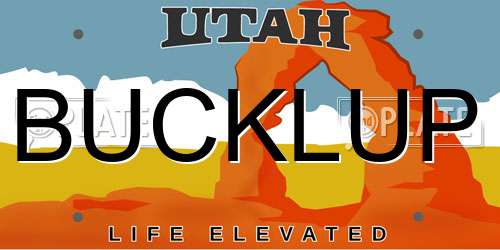 BUCKLUP Utah License Plate