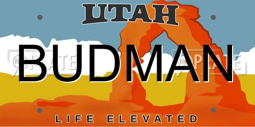 BUDMAN Utah License Plate