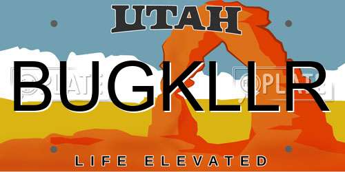 BUGKLLR Utah License Plate