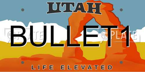 BULLET1 Utah License Plate