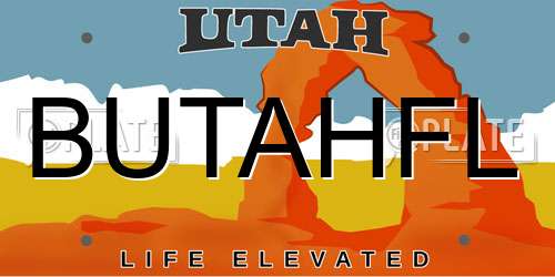 BUTAHFL Utah License Plate