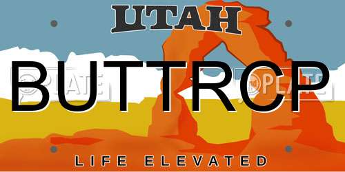 BUTTRCP Utah License Plate
