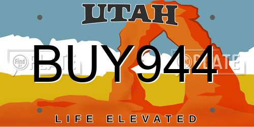 BUY944 Utah License Plate