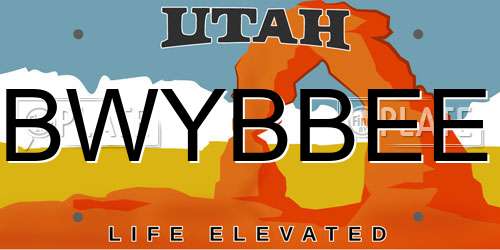 BWYBBEE Utah License Plate