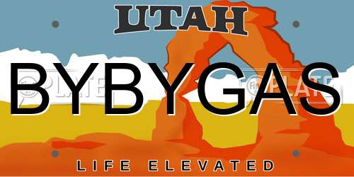 BYBYGAS Utah License Plate