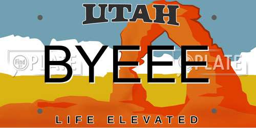 BYEEE Utah License Plate