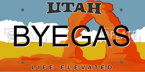 BYEGAS Utah License Plate