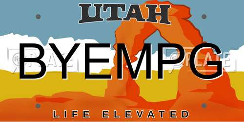 BYEMPG Utah License Plate