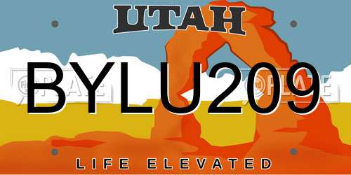 BYLU209 Utah License Plate