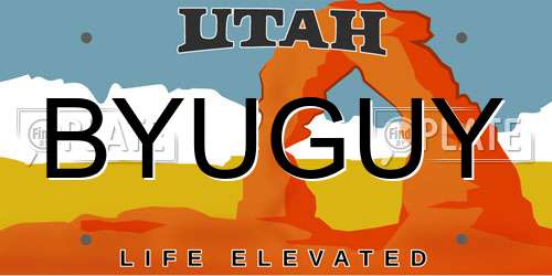BYUGUY Utah License Plate