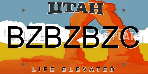 BZBZBZC Utah License Plate