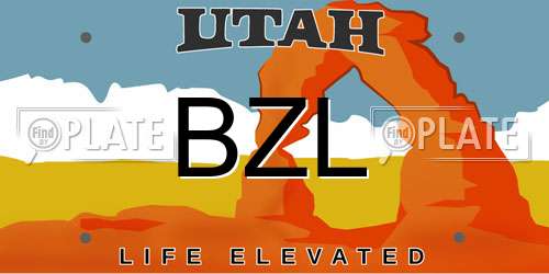 BZL Utah License Plate