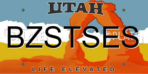 BZSTSES Utah License Plate