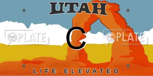 C Utah License Plate