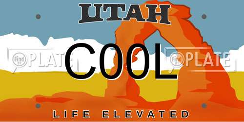 C00L Utah License Plate