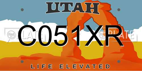 C051XR Utah License Plate