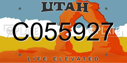 C055927 Utah License Plate