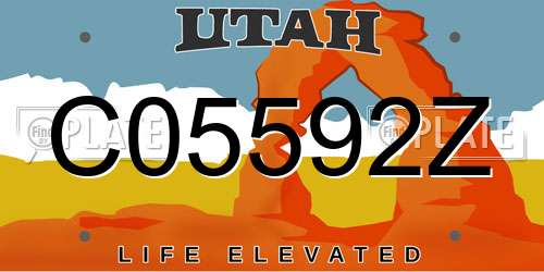 C05592Z Utah License Plate