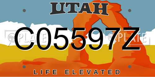 C05597Z Utah License Plate