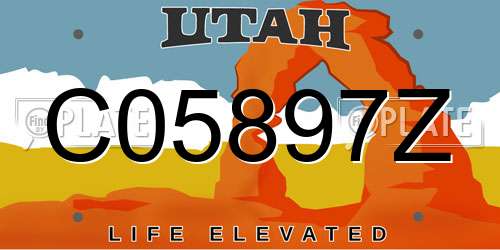 C05897Z Utah License Plate