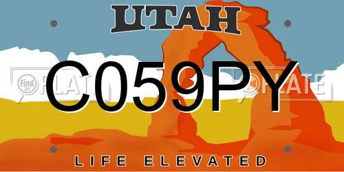 C059PY Utah License Plate