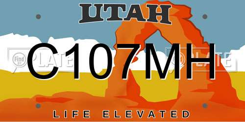 C107MH Utah License Plate