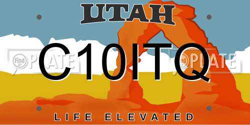 C10ITQ Utah License Plate