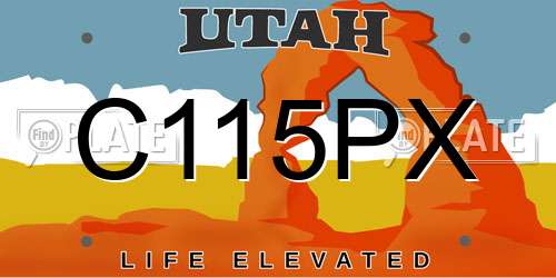 C115PX Utah License Plate