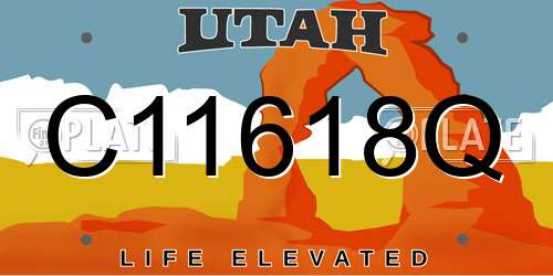 C11618Q Utah License Plate
