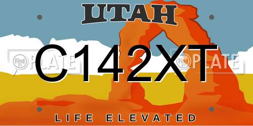 C142XT Utah License Plate