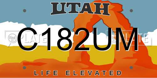 C182UM Utah License Plate
