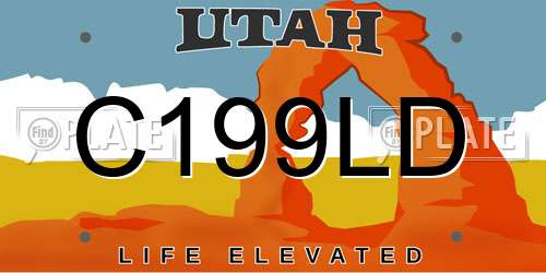 C199LD Utah License Plate