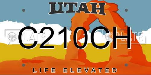 C210CH Utah License Plate