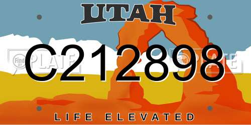 C212898 Utah License Plate