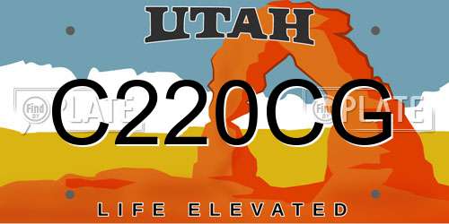 C220CG Utah License Plate