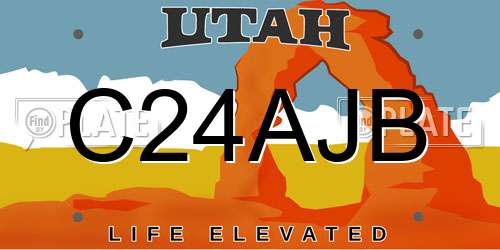 C24AJB Utah License Plate