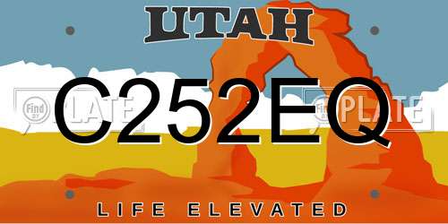 C252EQ Utah License Plate