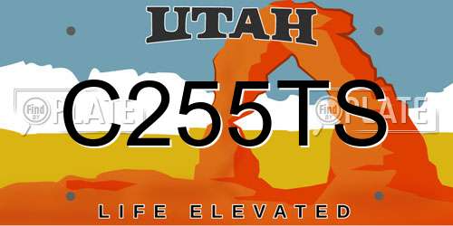 C255TS Utah License Plate