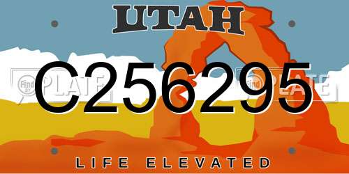 C256295 Utah License Plate