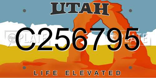 C256795 Utah License Plate