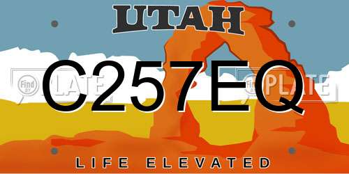 C257EQ Utah License Plate