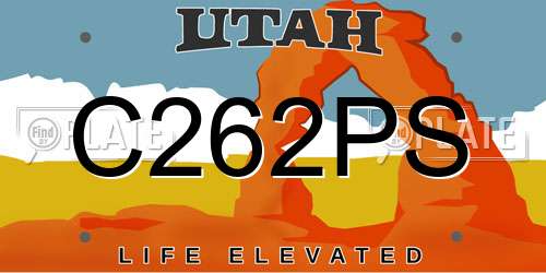 C262PS Utah License Plate