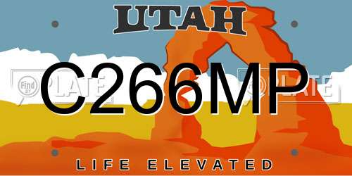 C266MP Utah License Plate